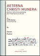 Aeterna Christi Munera SATB choral sheet music cover